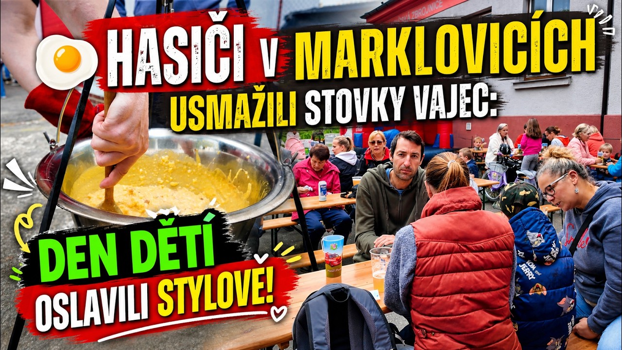  Hasiči v Marklovicích usmažili stovky vajec: Den dětí oslavili stylově!