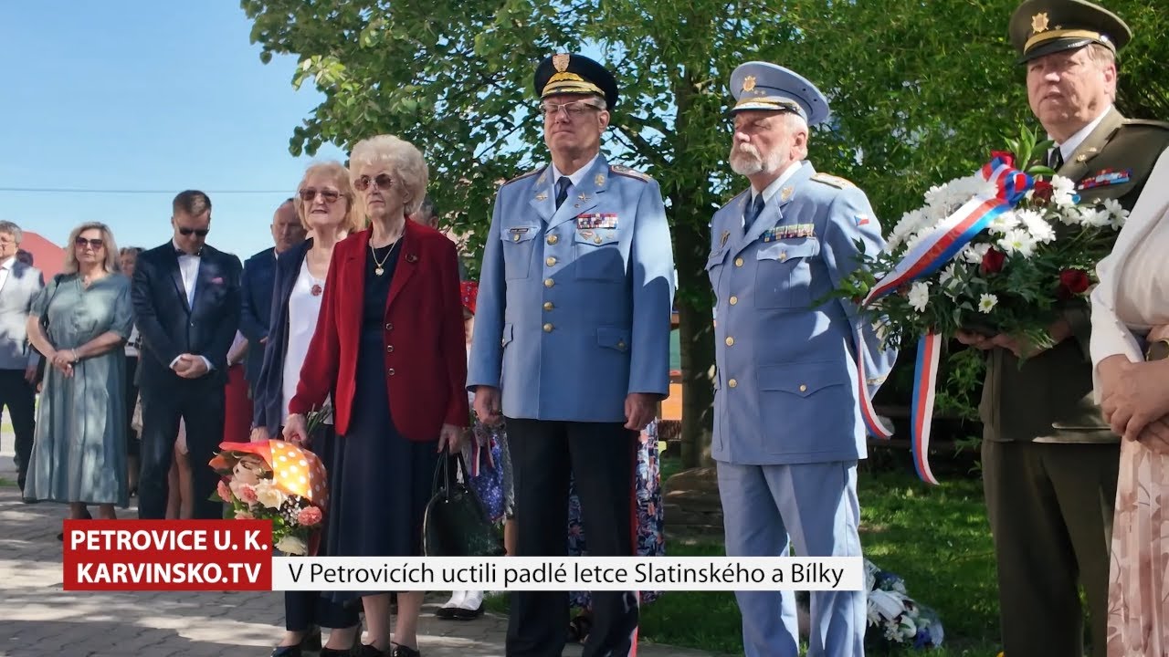 V Petrovicích uctili padlé letce Pavola Slatinského a Jána Bilku