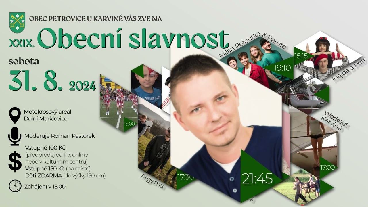 Pozvánka na Obecní slavnost 2024 v Petrovicích u Karviné │ 31.8.2024 