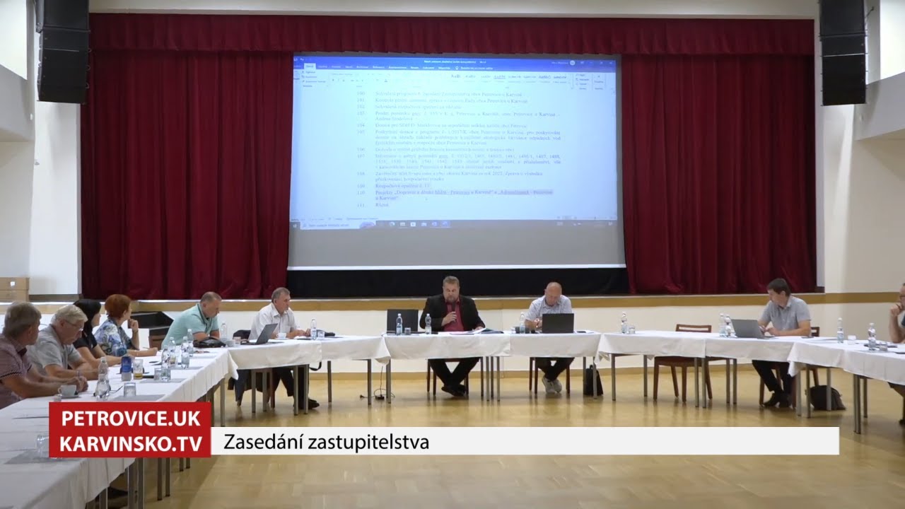  Zasedání Zastupitelstva obce Petrovice u Karviné (ZÁŘÍ 2023) 